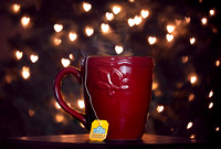Cozy Hot Tea in front of the Christmas tree